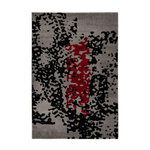 Paris Prix Tapis Tissé Imprimé  Naila  Noir & Rouge. Coloris disponibles : Noir