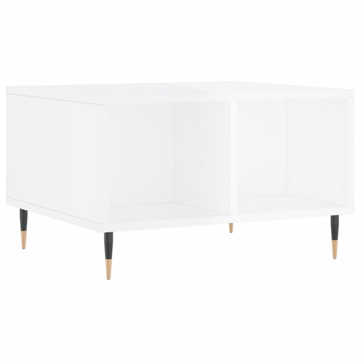 VIDAXL Table basse Blanc brillant 60x50x36,5 cm Bois d'ingenierie