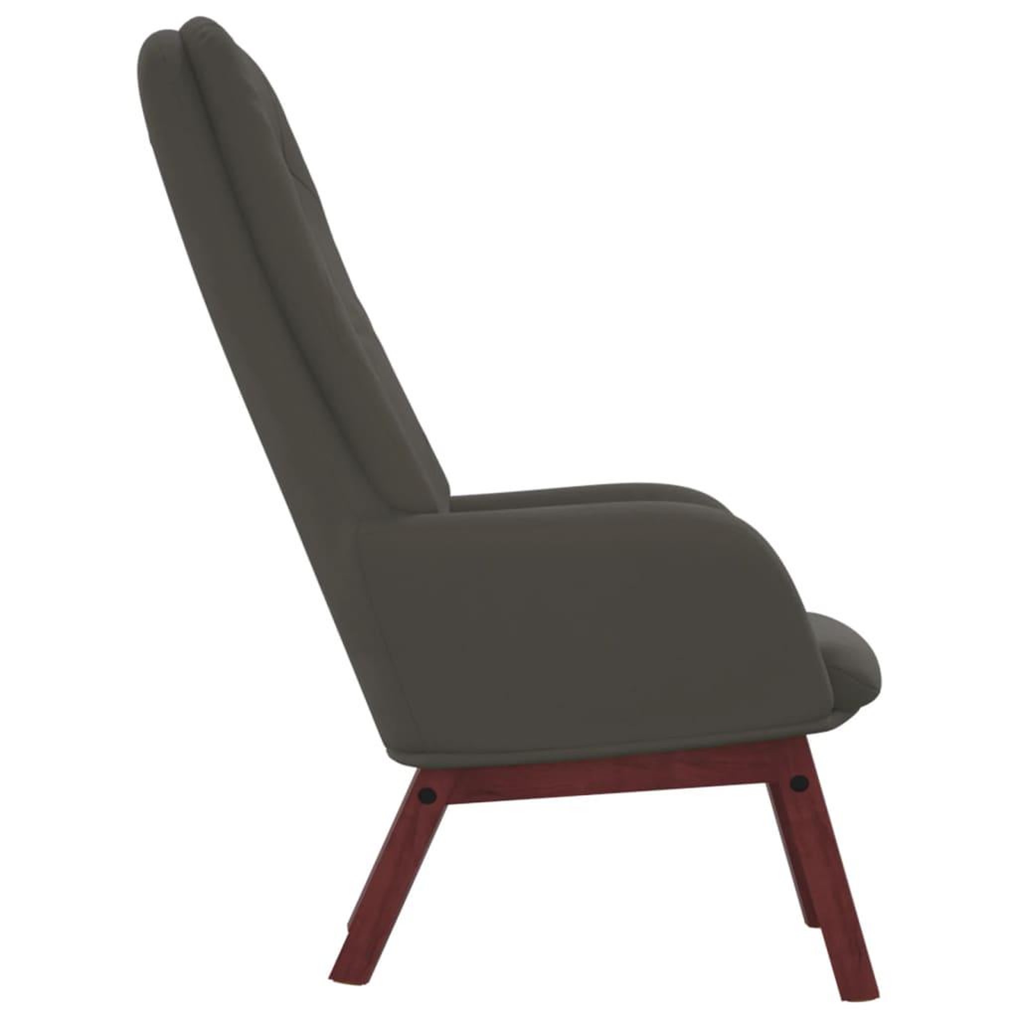 Voir la diapositive 4 : VIDAXL Chaise de relaxation Gris fonce Velours