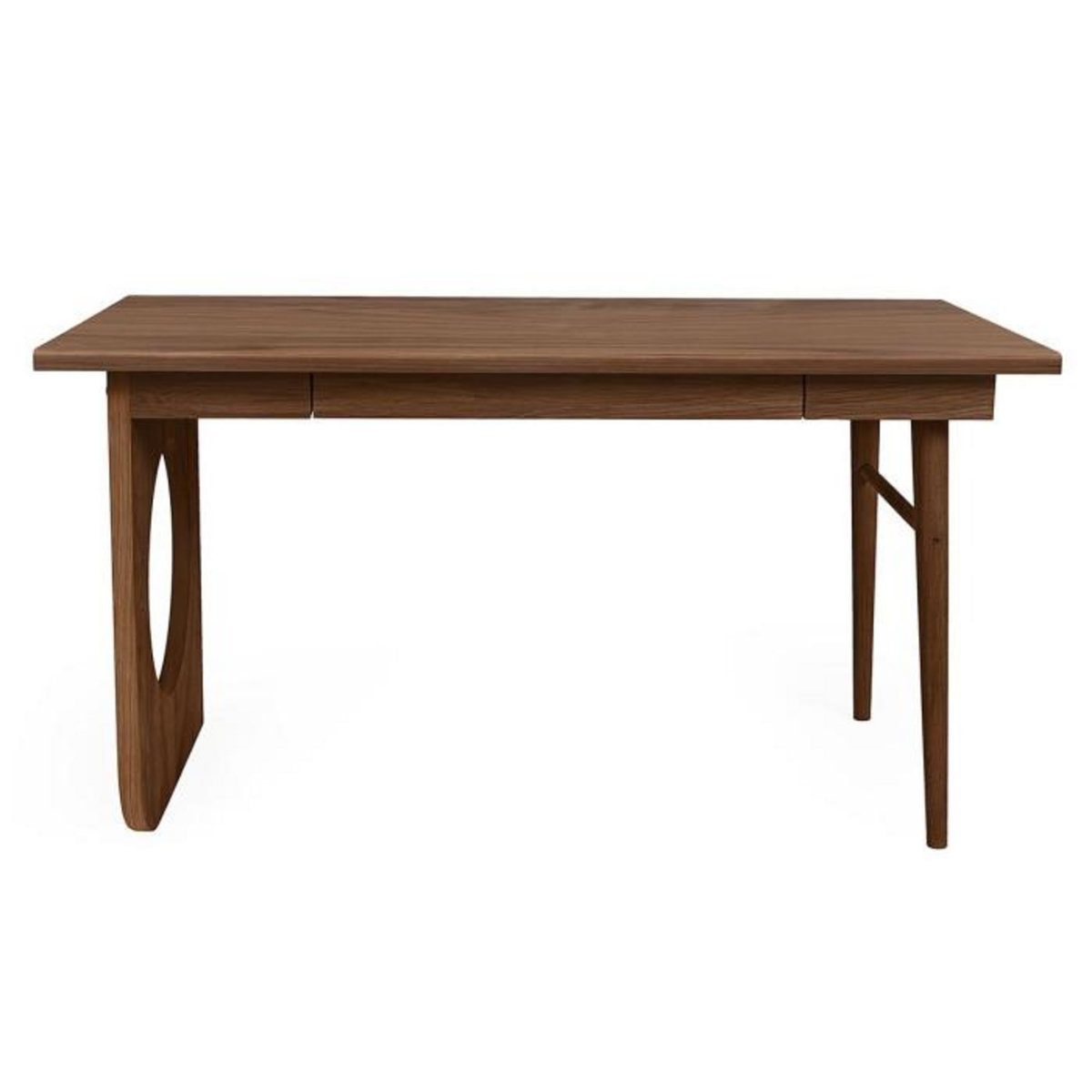 Paris Prix Bureau 1 Tiroir Design  Bau  140cm Noyer