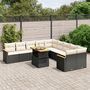 Voir la diapositive 1 : VIDAXL Salon de jardin 11 pcs avec coussins noir resine tressee