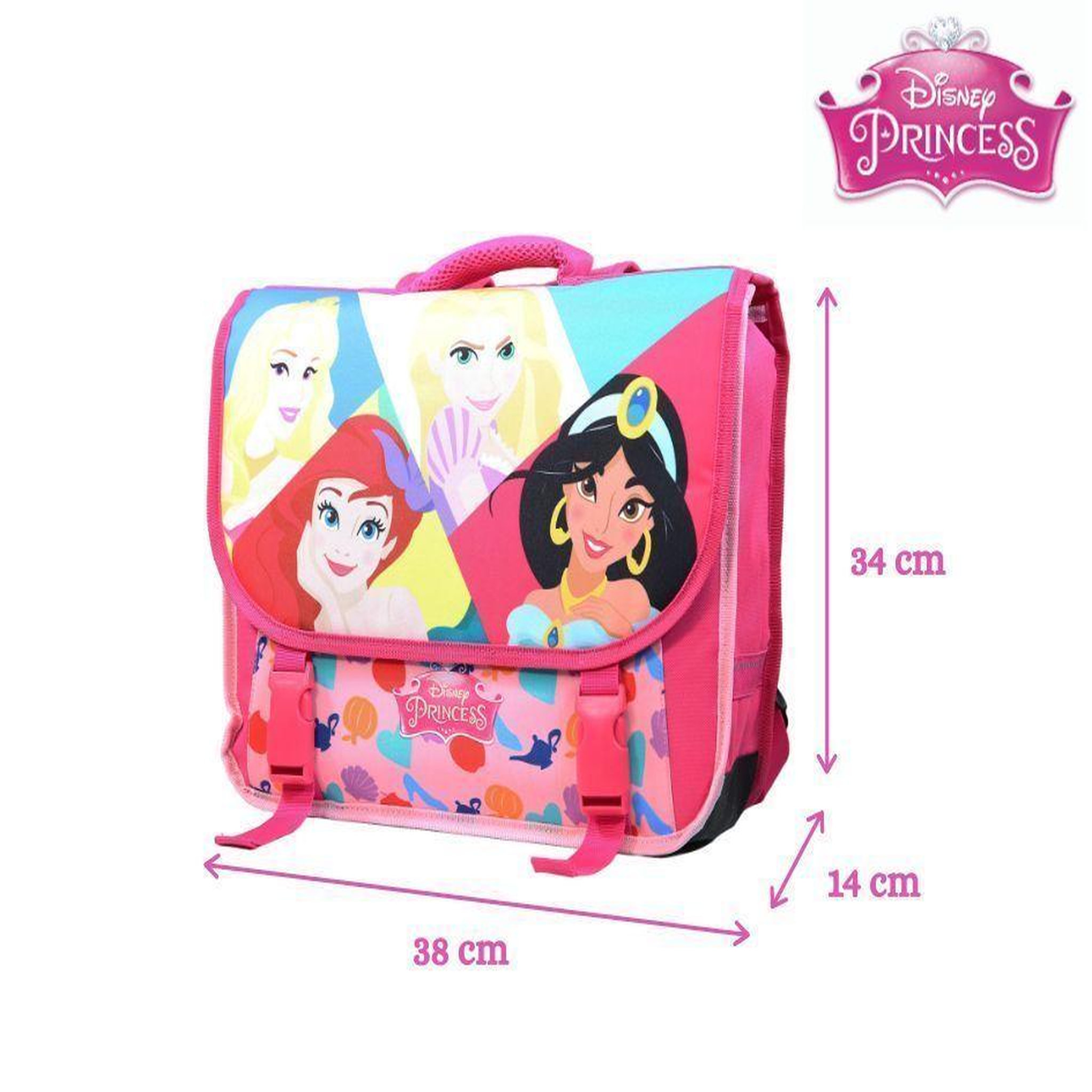 Voir la diapositive 6 : Bagtrotter BAGTROTTER Cartable 38 cm Disney Princesses Rose