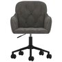 Voir la diapositive 3 : VIDAXL Chaise pivotante de bureau Gris fonce Velours