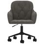 Voir la diapositive 3 : VIDAXL Chaise pivotante de bureau Gris fonce Velours