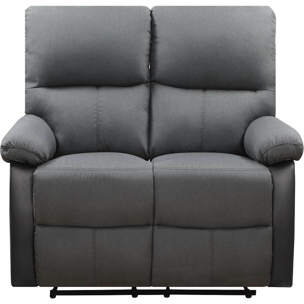 Habitat et Jardin Canapé relax  Lincoln  - 147 x 89 x 103 cm - 2 places - Noir / Gris foncé