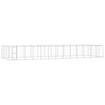 VIDAXL Chenil exterieur Acier galvanise 53,24 m²