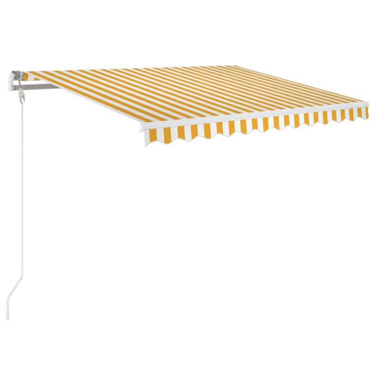 VIDAXL Auvent retractable automatique 350x250 cm Jaune et blanc