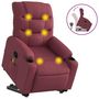 Voir la diapositive 2 : VIDAXL Fauteuil inclinable de massage Rouge bordeaux Tissu