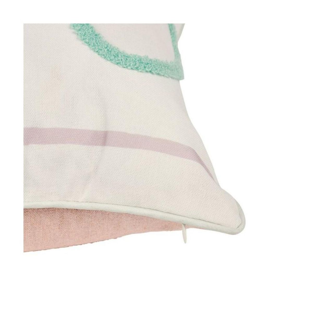 OSTARIA Housse de coussin 40x40 cm brodé Zig zag