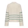Voir la diapositive 2 : Only Pull Ecru/Vert à rayures Femme Only Monna