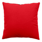 Paris Prix Coussin Déco Uni Déhoussable  Panama  40x40cm Rouge