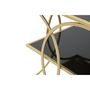 Voir la diapositive 4 : Paris Prix Table d'Appoint Double Design  Kim  55cm Noir & Or