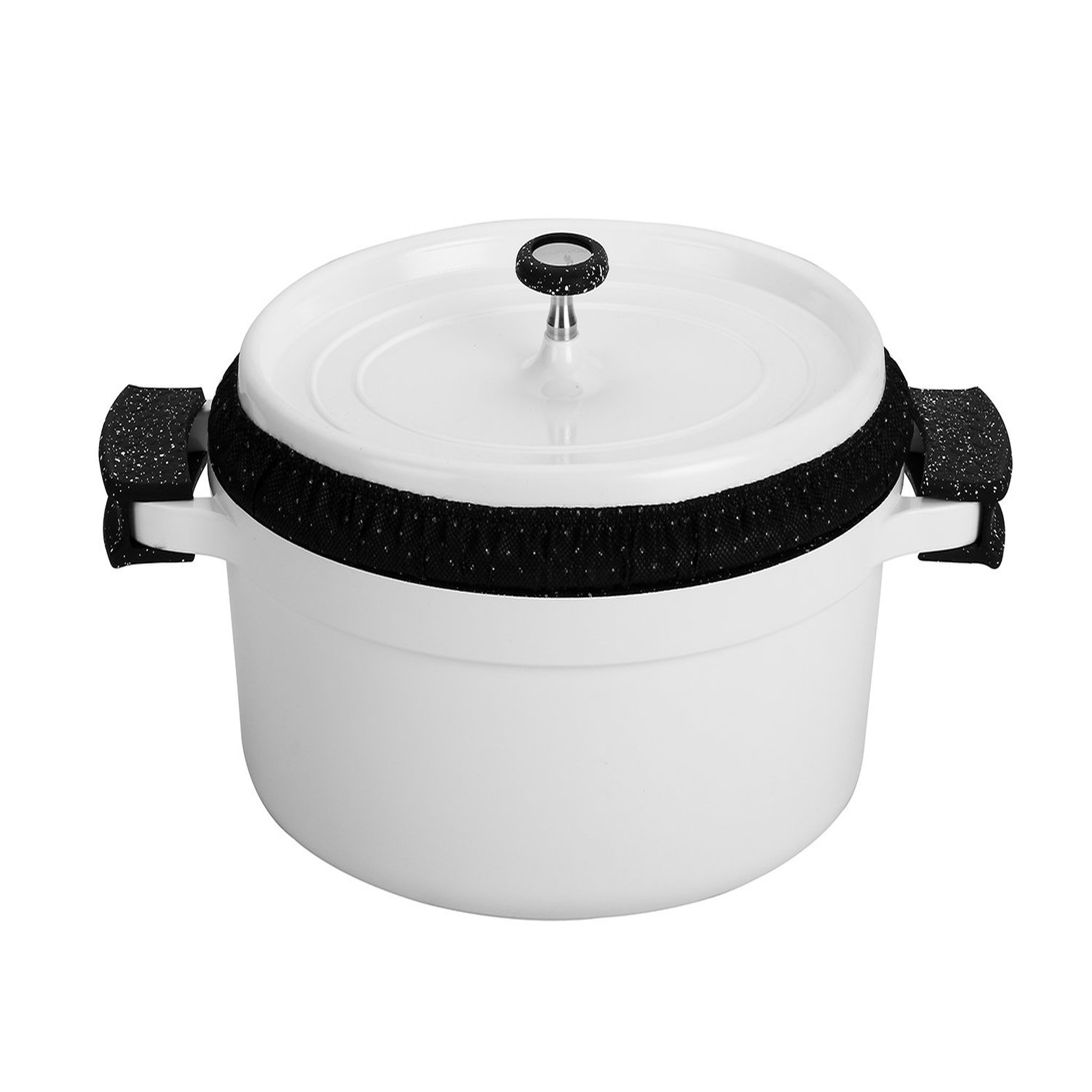 ROSSETTO Cocotte ovale en fonte d'aluminium induction 31 cm avec couvercle Blanc