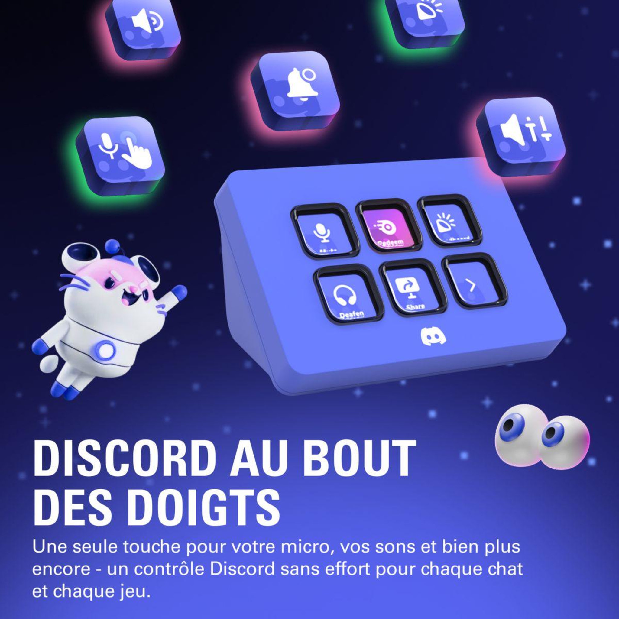 Voir la diapositive 4 : ELGATO GAMING Boitier de contrôle stream deck discord mini