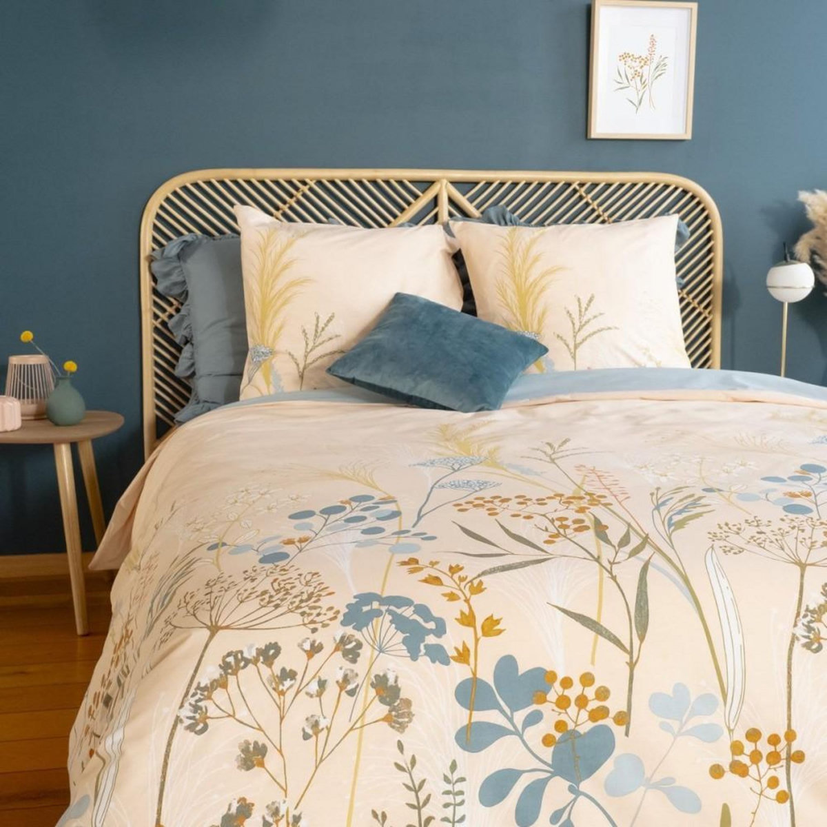 COTE DECO Housse de couette 240x220 + 2 taies HELIA 100% Coton 57 fils