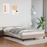 VIDAXL Cadre de lit avec tete de lit sans matelas cappuccino 120x200cm