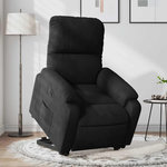 VIDAXL Fauteuil inclinable electrique noir tissu microfibre