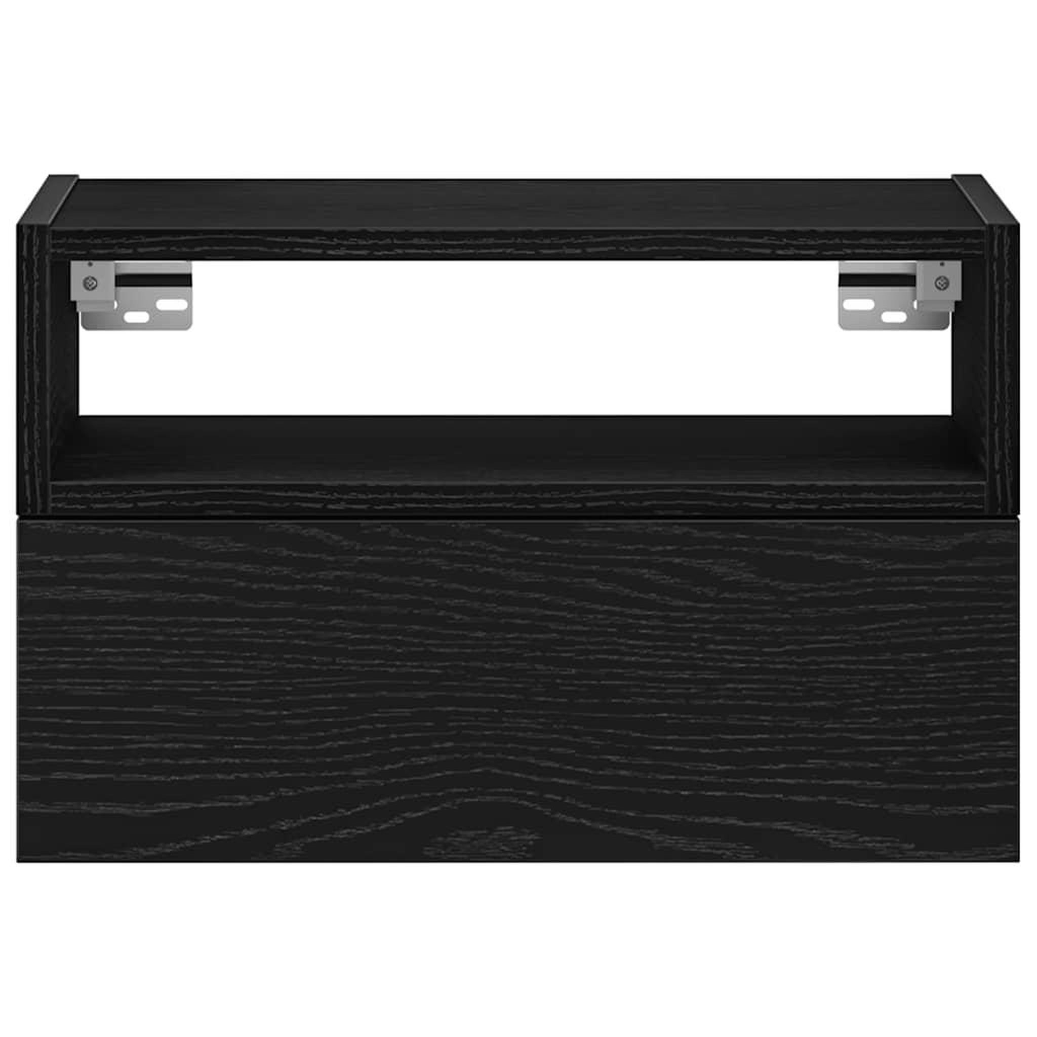 Voir la diapositive 4 : VIDAXL Tables de chevet murales 2 pcs noir 45x26x28,5 cm