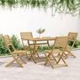 Voir la diapositive 3 : VIDAXL Chaises pliables de jardin lot de 4 bois massif d'acacia