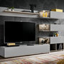 Voir la diapositive 1 : Paris Prix Ensemble Meuble TV Design  Silk  240cm Gris & Naturel