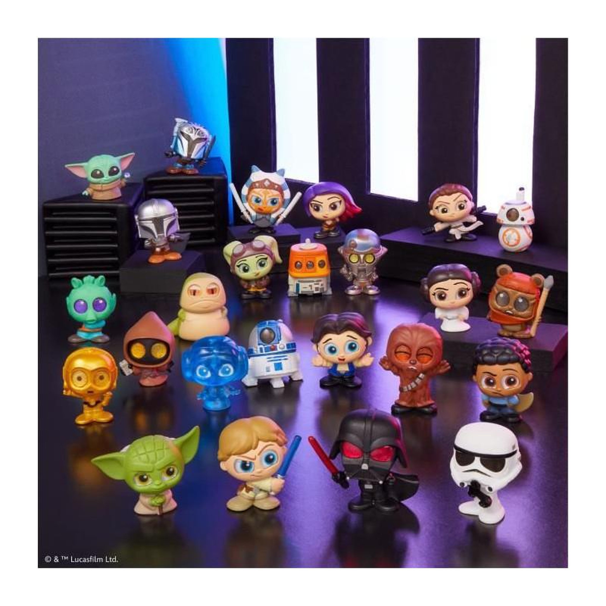 Voir la diapositive 2 : GENERIQUE Figurines a collectionner - STAR WARS - Capsule Galaxy Peek - 4 figurines, 4 cm, 25 a collectionner