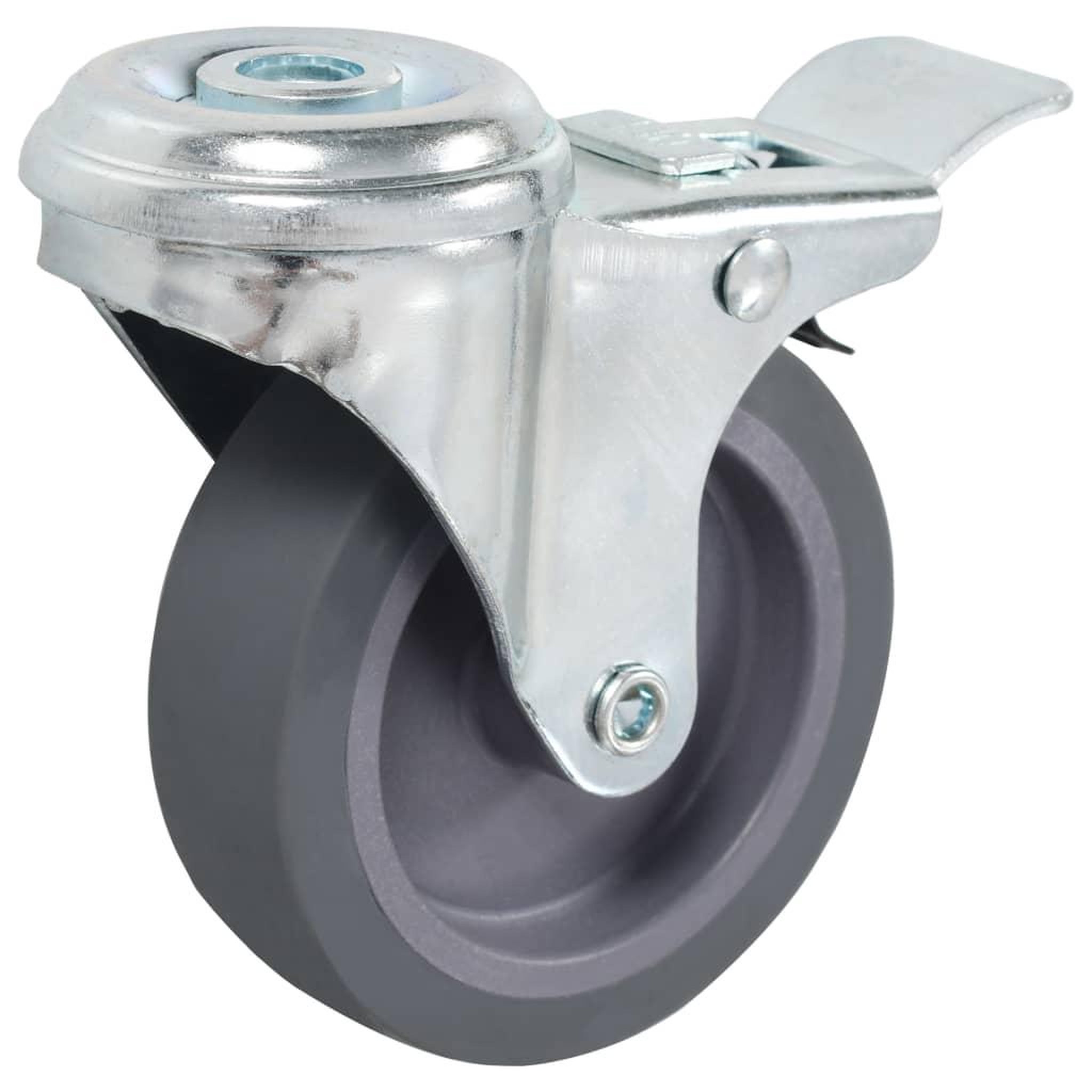 Voir la diapositive 3 : VIDAXL 4 pcs Roulettes pivotantes a trou de boulon 75 mm