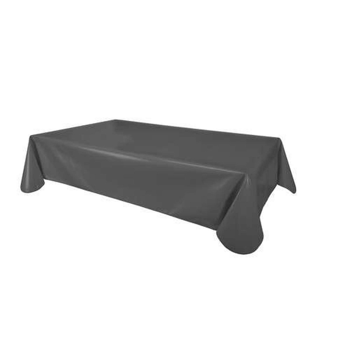 TOILINUX Nappe en toile cirée rectangulaire uni - 140 x 250 cm - Gris