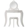 Voir la diapositive 2 : Atmosphera Kids Coiffeuse enfant avec tabouret Demoiselle - Blanc