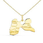 L'ATELIER D'AZUR Collier - Pendentif Ile de la Guadeloupe Or 750/1000 - Chaine Dorée
