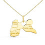 Voir la diapositive 1 : L'ATELIER D'AZUR Collier - Pendentif Ile de la Guadeloupe Or 750/1000 - Chaine Dorée