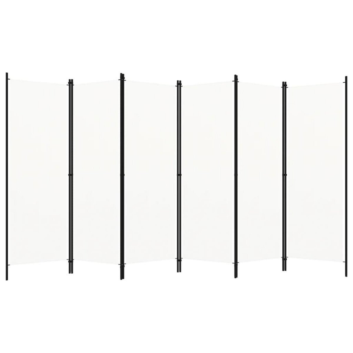 VIDAXL Cloison de separation 6 panneaux Blanc 300x180 cm
