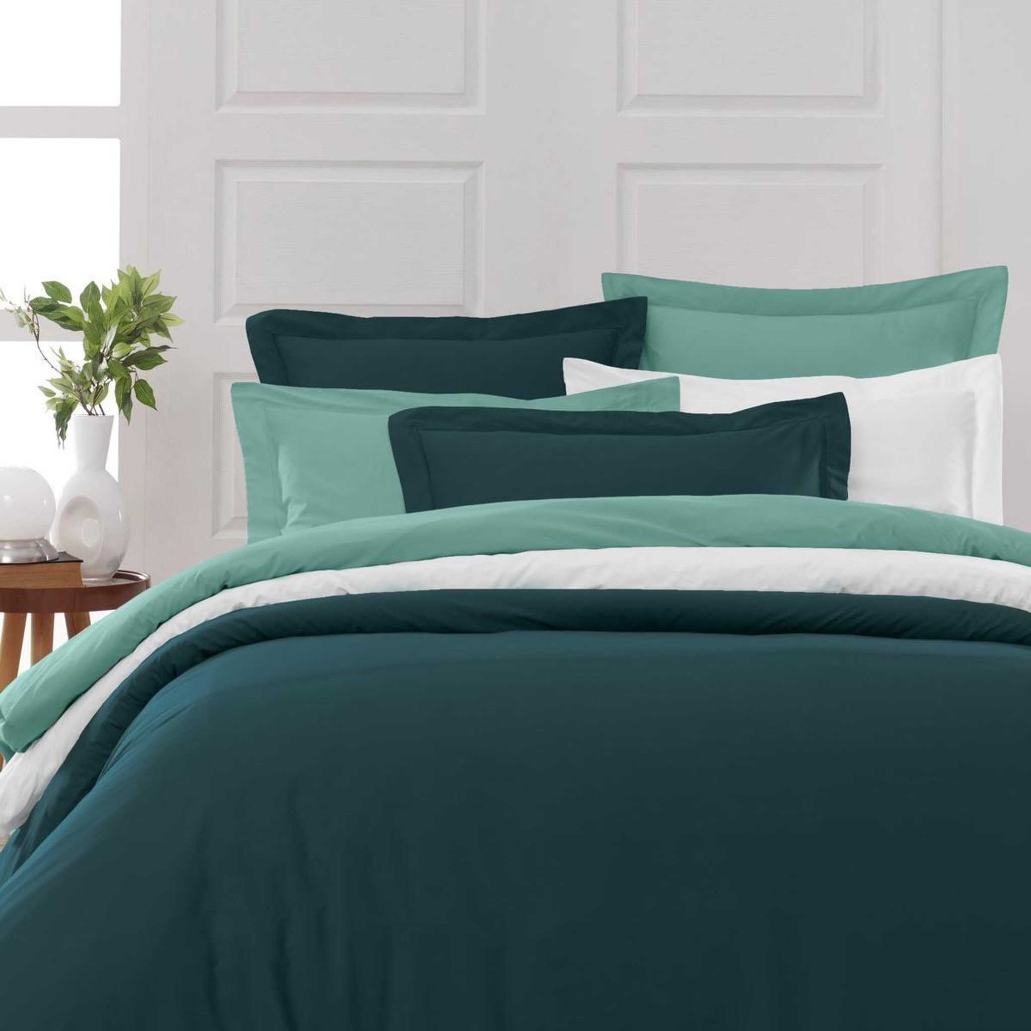 Voir la diapositive 5 : Sensei Maison Drap plat en percale de coton SOFT PERCALE