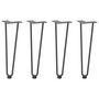 Voir la diapositive 2 : VIDAXL Pieds de table en forme d'epingle a cheveux 4 pcs anthracite