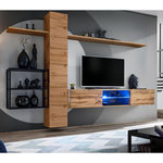 Paris Prix Ensemble Meuble TV  Switch V  270cm Naturel & Noir