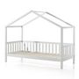 Voir la diapositive 2 : Paris Prix Pack - Lit Enfant Cabane, Barrière & Voile  Dallas II  90x200cm Blanc