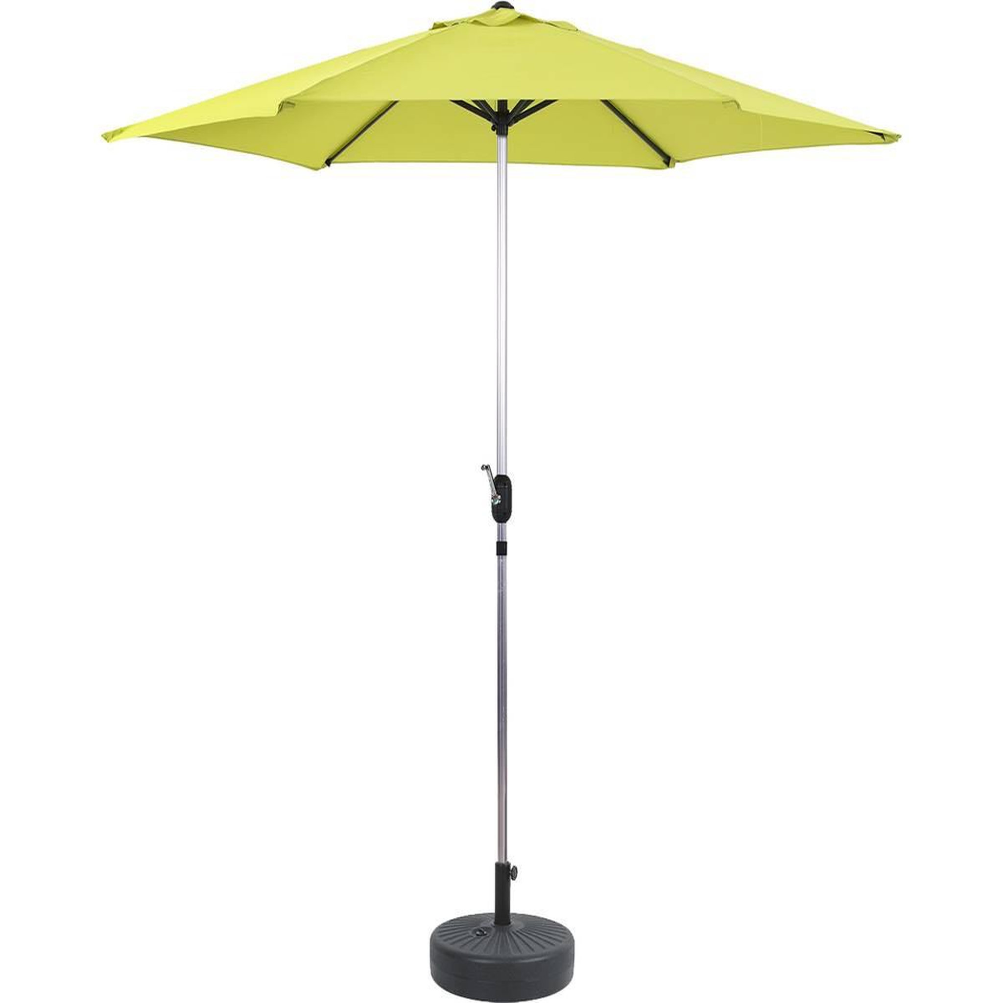 Voir la diapositive 1 : Habitat et Jardin Parasol jardin droit Alu  Sol  - Rond - Ø 3m - Vert - Avec pied à lester