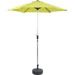Habitat et Jardin Parasol jardin droit Alu  Sol  - Rond - Ø 3m - Vert - Avec pied à lester