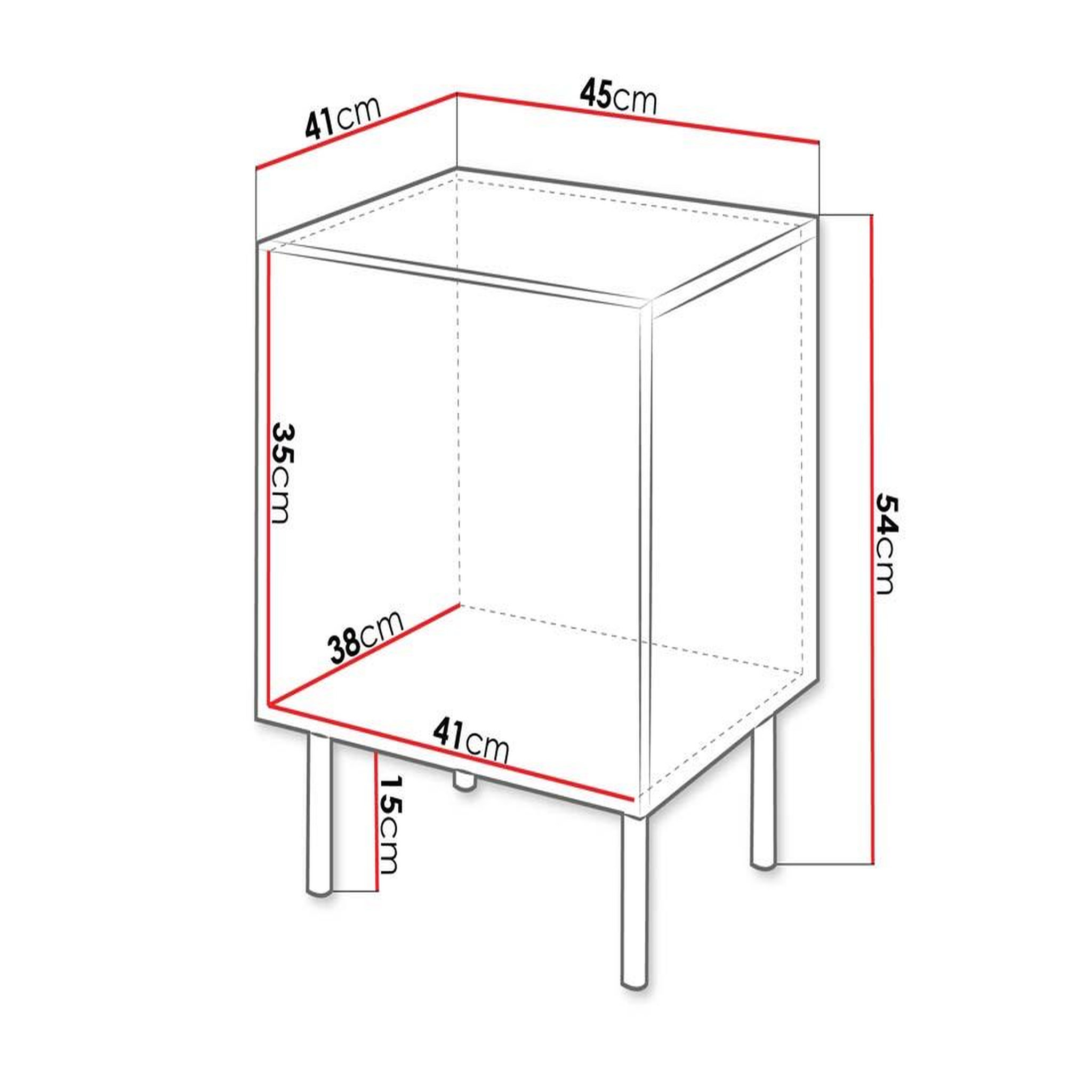 Voir la diapositive 6 : BEST MOBILIER Timote - lot de 2 tables de chevet - écru - 54 cm