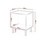 Voir la diapositive 6 : BEST MOBILIER Timote - lot de 2 tables de chevet - écru - 54 cm