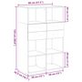 Voir la diapositive 6 : VIDAXL Buffet haut chene fume 80x42,5x124 cm bois d'ingenierie
