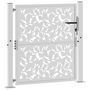 Voir la diapositive 3 : VIDAXL Porte de jardin acier resistant aux intemperies design feuilles
