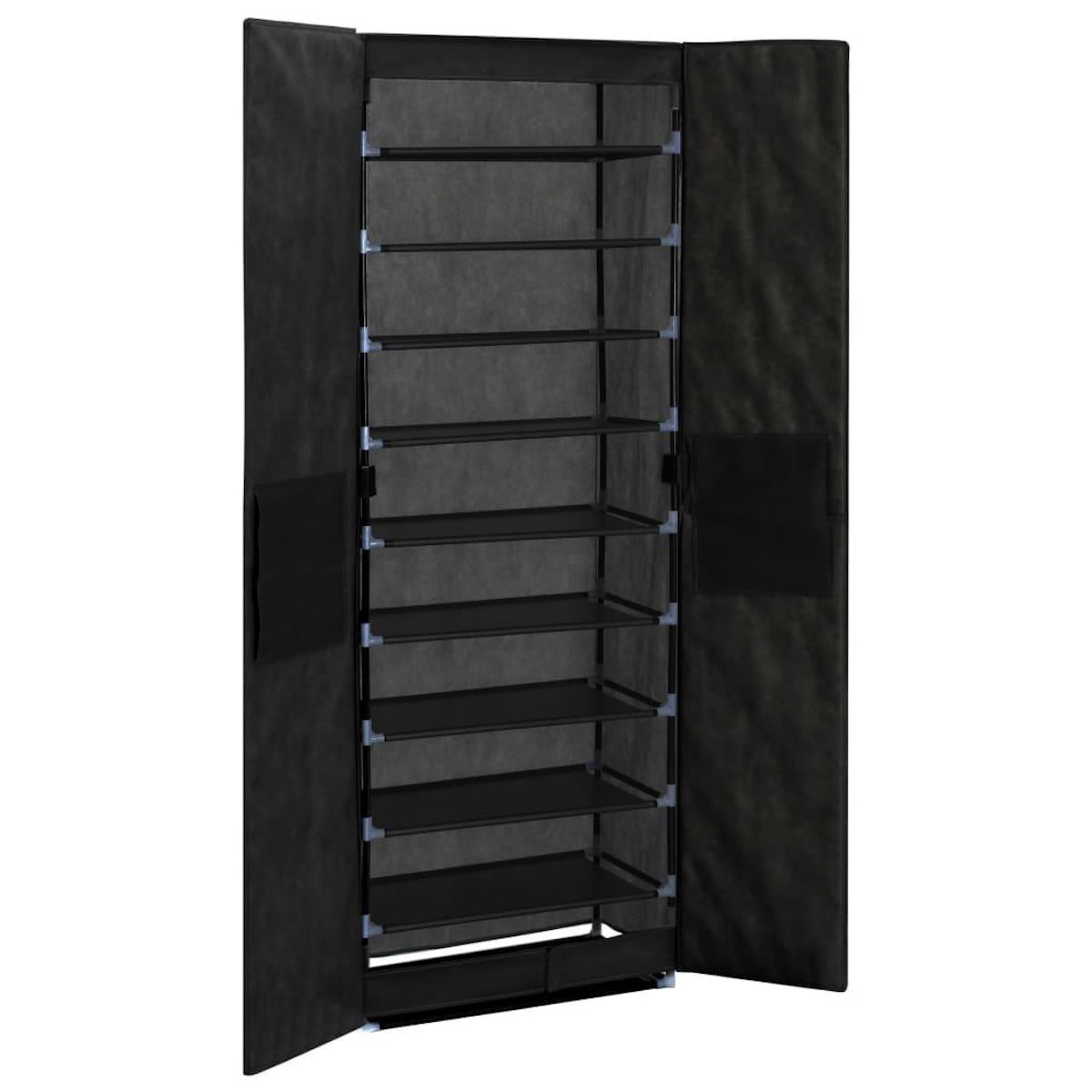 VIDAXL Armoire a chaussures Noir 60x30x166 cm Tissu