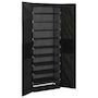 Voir la diapositive 5 : VIDAXL Armoire a chaussures Noir 60x30x166 cm Tissu
