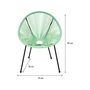 Voir la diapositive 3 : Habitat et Jardin Lot de 2 fauteuils de jardin  Ania  - Vert