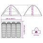 Voir la diapositive 6 : VIDAXL Tente de camping a dome 4 personnes bleu impermeable