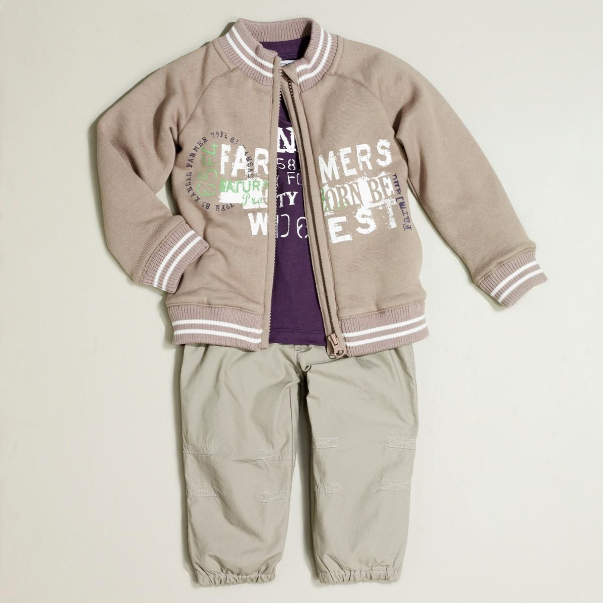 Ensemble 3 pièces sweat pantalon tee shirt garçon 