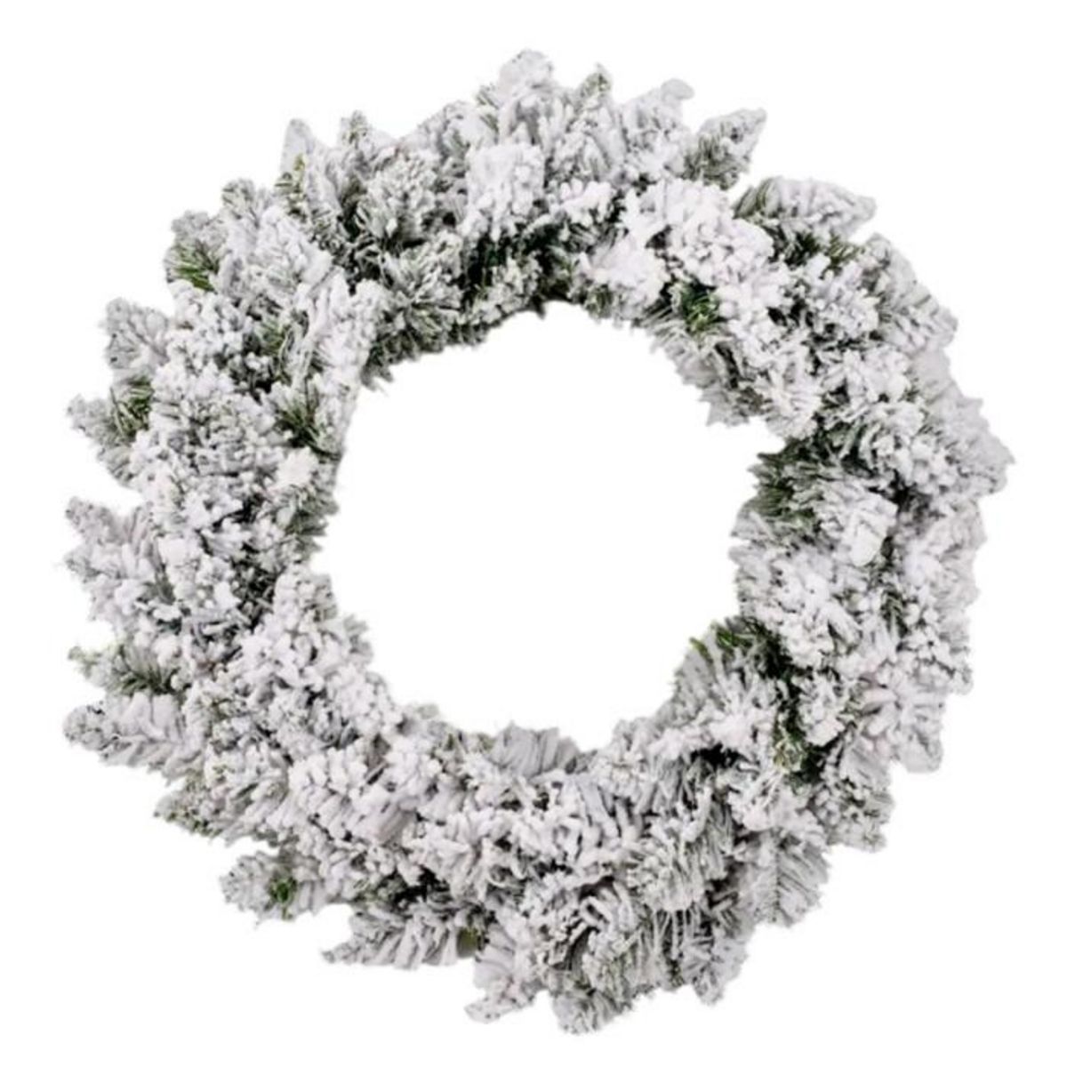 FEERIC LIGHT & CHRISTMAS Couronne de Noël Enneigée  Blooming  40cm Blanc