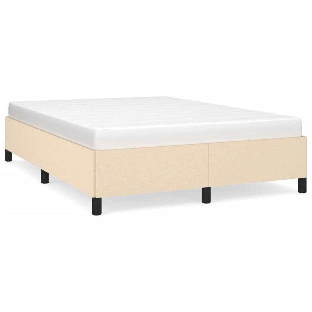 VIDAXL Cadre de lit sans matelas creme 140x200 cm tissu