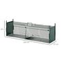 Voir la diapositive 3 : PAWHUT Piège de capture pour petits animaux type lapin rat - 2 entrées + poignée - dim. 100L x 25l x 28H cm - métal vert