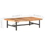 Voir la diapositive 6 : VIDAXL Table basse 142x90x42 cm Bois d'acacia massif